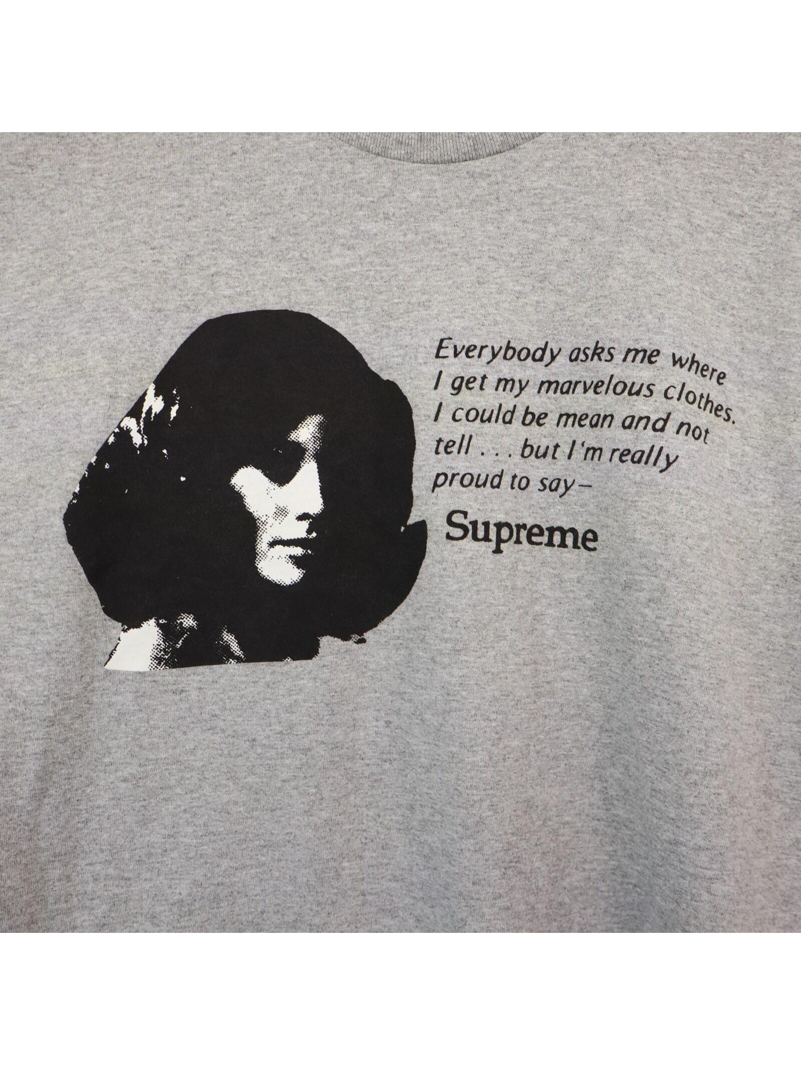 Supreme Gray Mean T-Shirt Ss17 Men Medium Rare Vguc